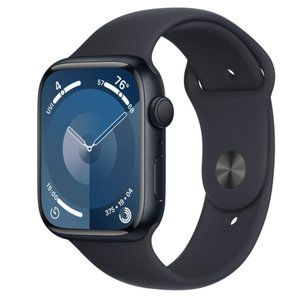 New Apple Watch Series 9 GPS 45mm Midnight Aluminum Case Midnight Sport Band S/M